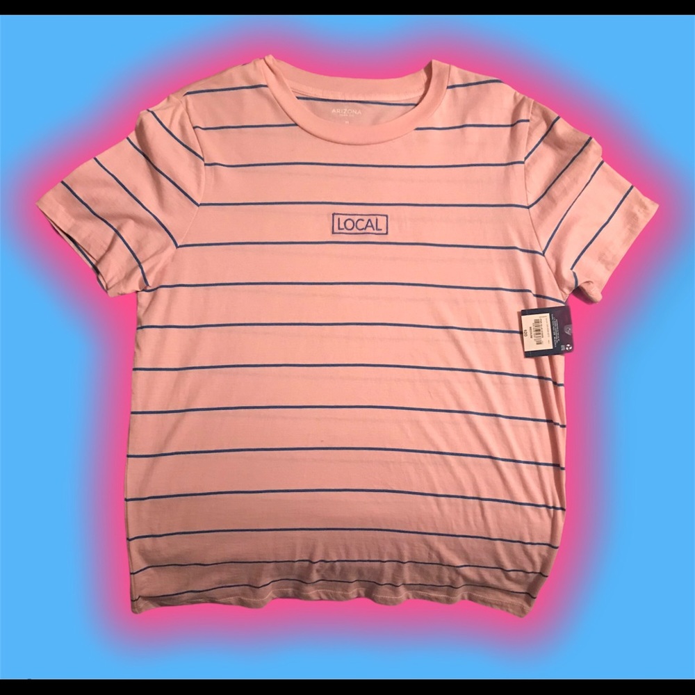 Arizona Brand Men’s Medium Embroidered Stripe Tee